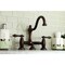 Kingston Brass KS3915AL Restoration Bathroom Bridge Faucet, Oil Rubbed Bronze KS3915AL - alternate 5